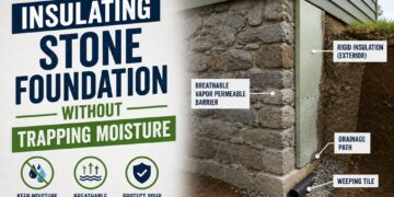 insulating stone foundation without trapping moisture