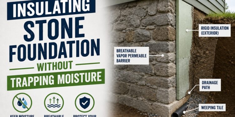 insulating stone foundation without trapping moisture