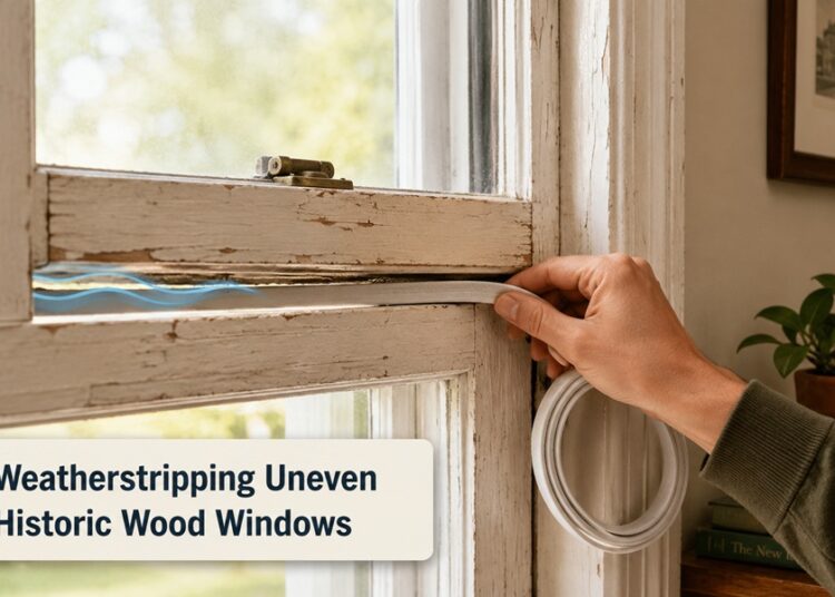weatherstripping uneven historic wood windows